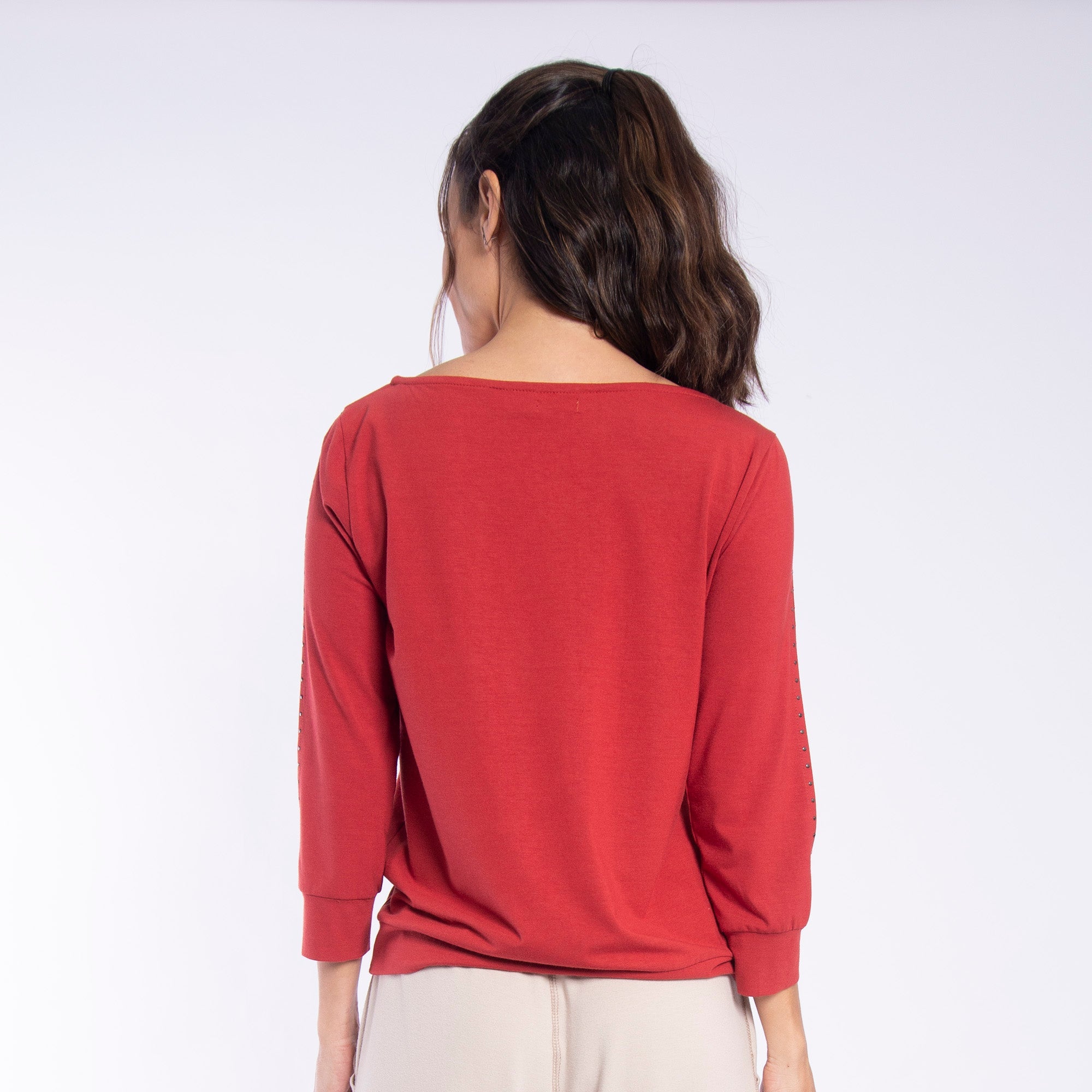  Camiseta básica orgánica para mujer, Rojo, XL : Generic: Ropa,  Zapatos y Joyería